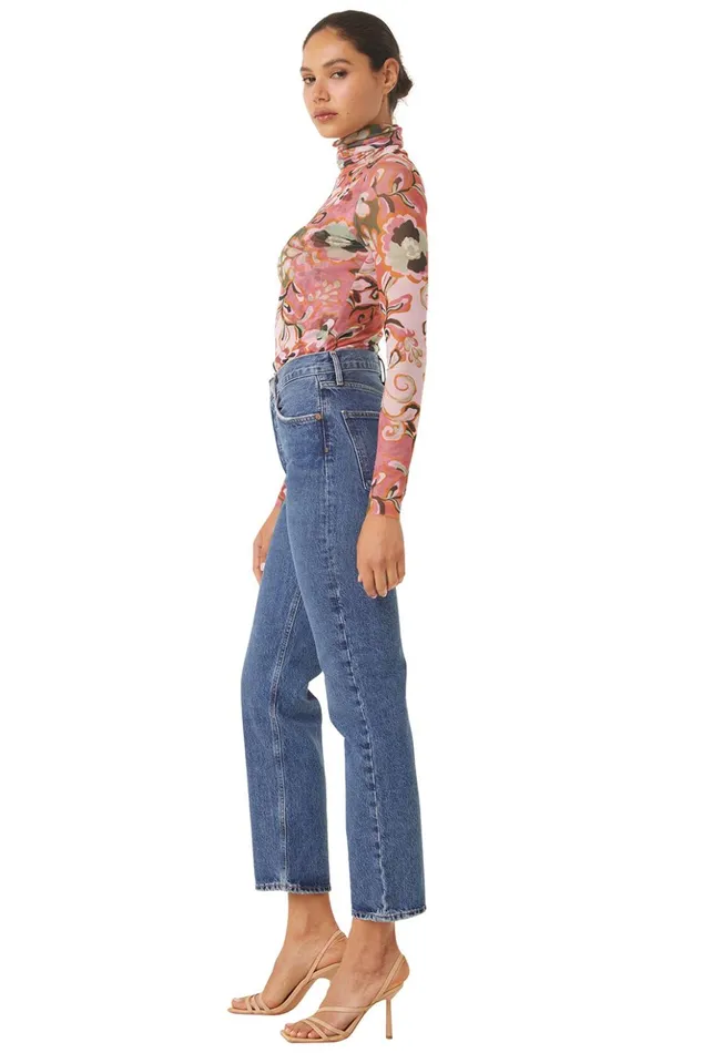 MISA Los Angeles NADJA TOP Resort Batik Mesh Women Tops