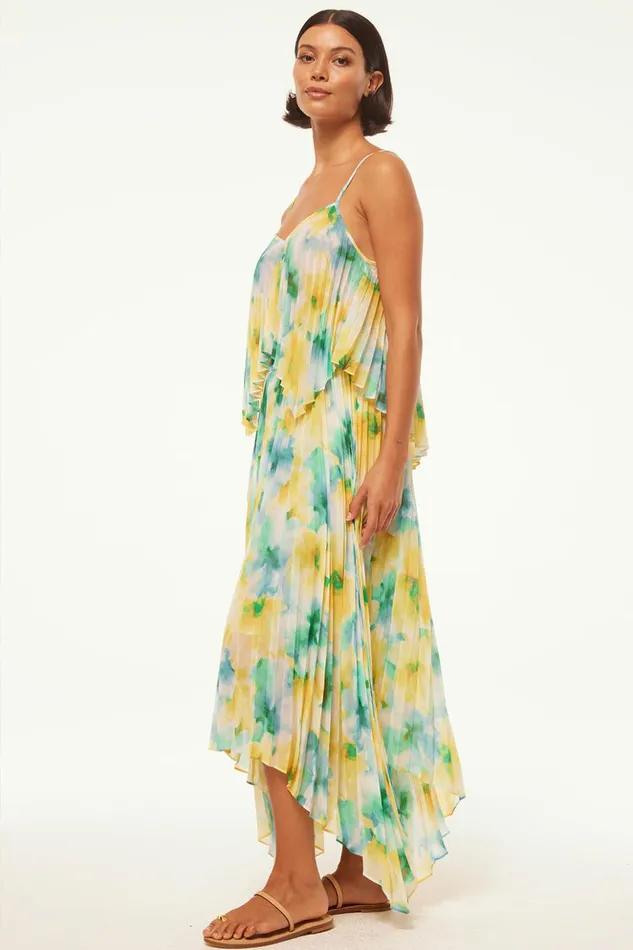 MISA Los Angeles NOEMI TOP Citron Watercolor Women Matching Sets