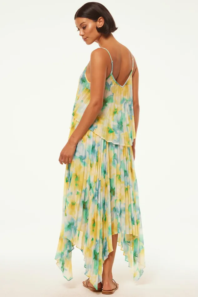 MISA Los Angeles NOEMI TOP Citron Watercolor Women Matching Sets