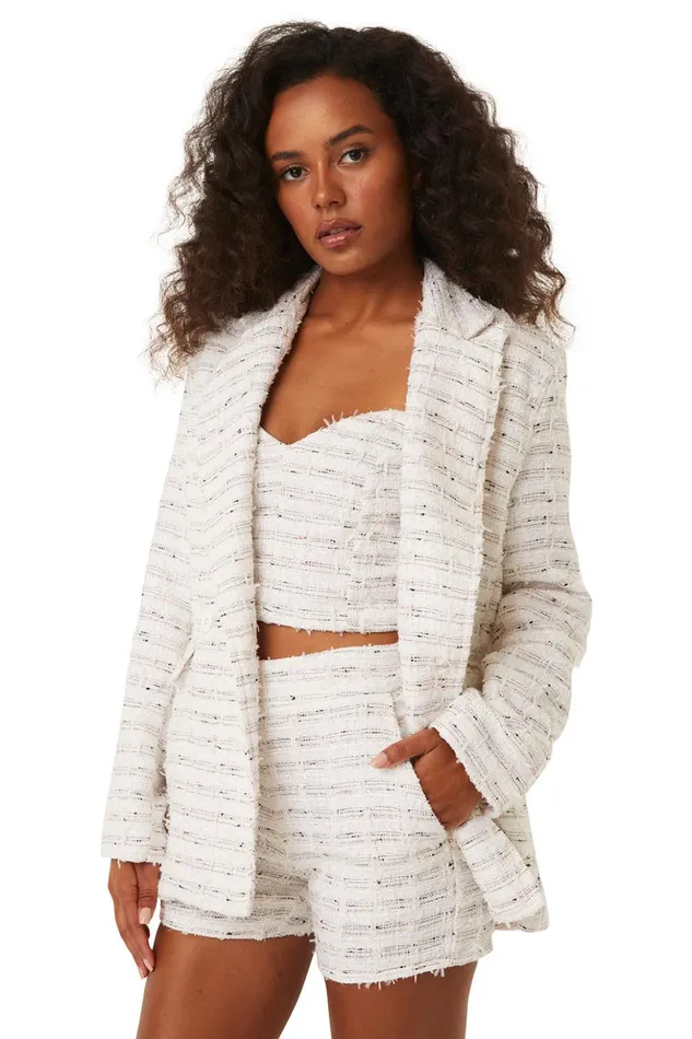 MISA Los Angeles PENNY BLAZER Winter White Women Tops