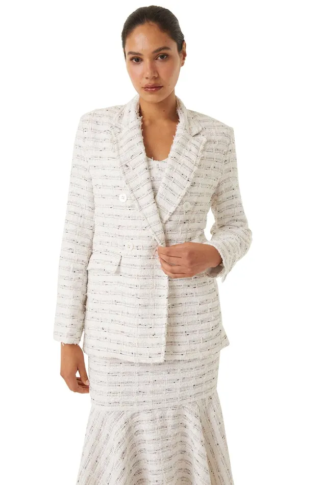 MISA Los Angeles PENNY BLAZER Winter White Women Tops