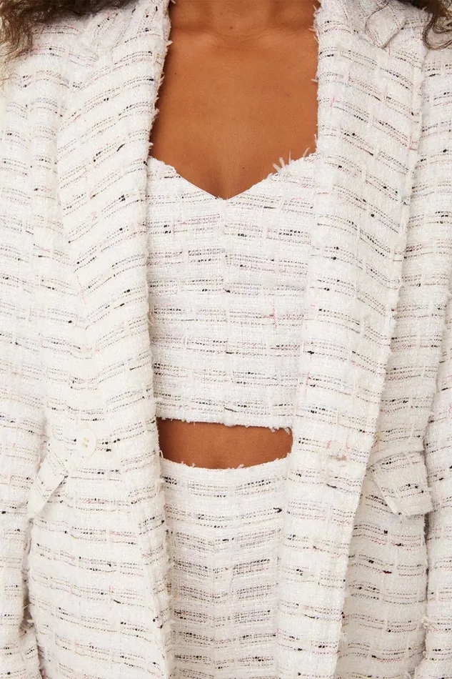 MISA Los Angeles PENNY BLAZER Winter White Women Tops