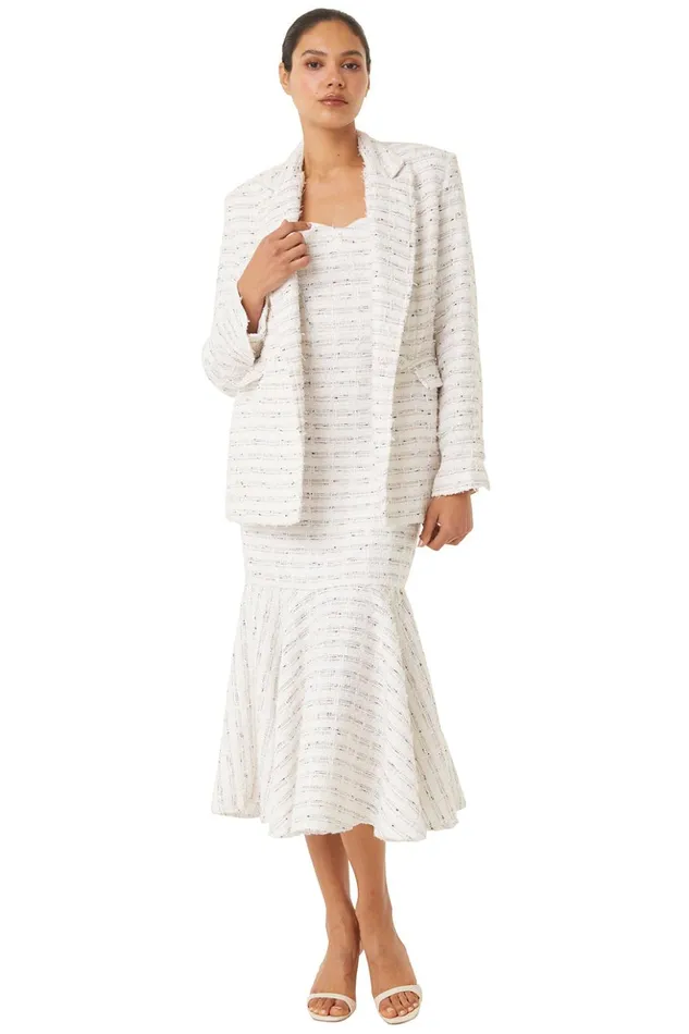 MISA Los Angeles PENNY BLAZER Winter White Women Tops