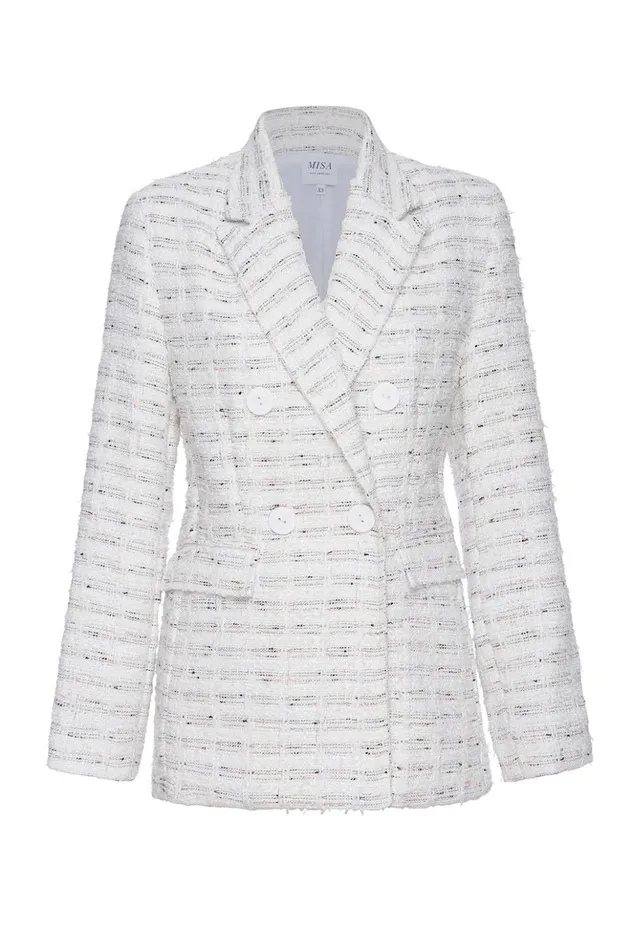 MISA Los Angeles PENNY BLAZER Winter White Women Tops