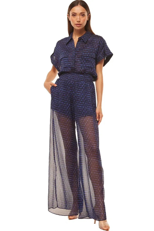 MISA Los Angeles PIA PANT Midnight Shibori Women Pants