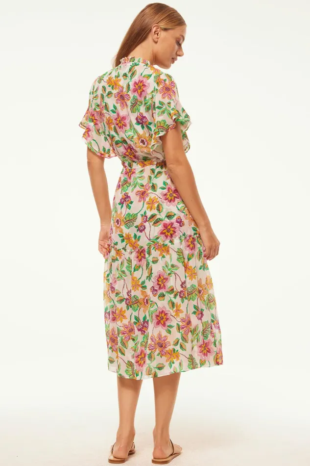 MISA Los Angeles RANJANA DRESS Flora Exotica Chiffon Women Dresses