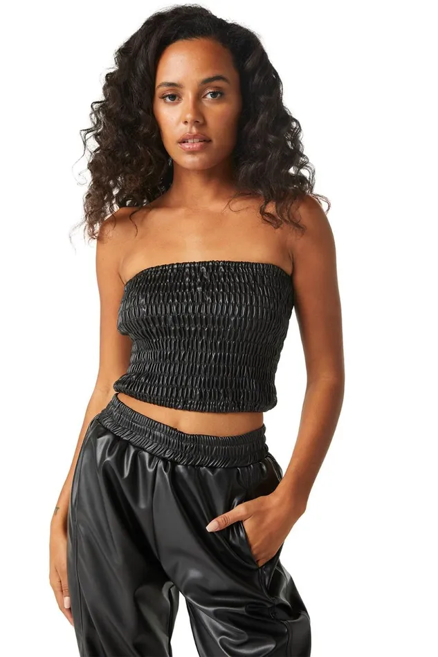 MISA Los Angeles ROKSANA BANDEAU Black Women Tops