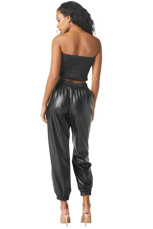MISA Los Angeles ROKSANA BANDEAU Black Women Tops