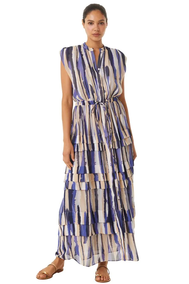 MISA Los Angeles ULRICHA DRESS Striped Instinct Women Dresses