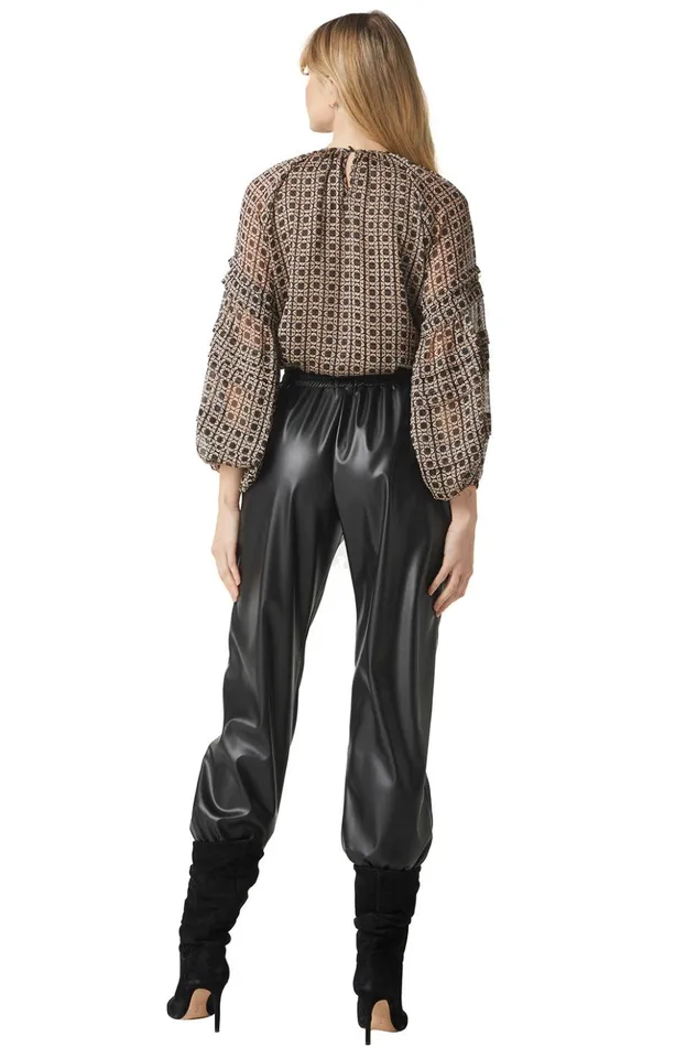 MISA Los Angeles VICTOIRE TOP Lattice Tile Women Tops
