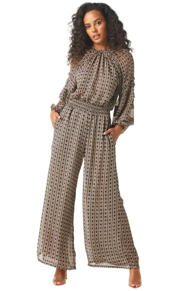 MISA Los Angeles VICTOIRE TOP Lattice Tile Women Tops