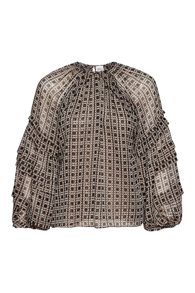 MISA Los Angeles VICTOIRE TOP Lattice Tile Women Tops