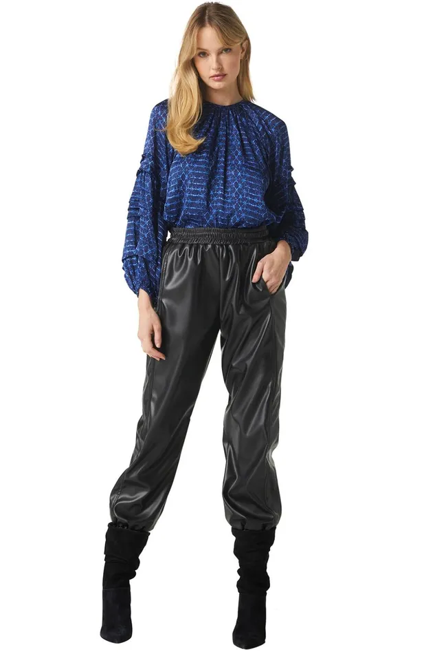 MISA Los Angeles VICTOIRE TOP Midnight Shibori Women Tops