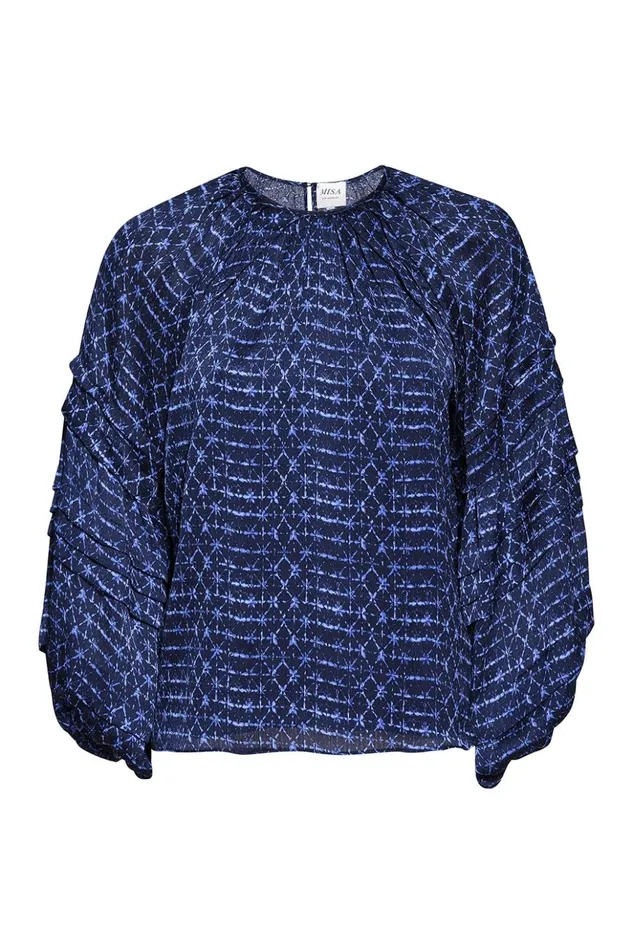 MISA Los Angeles VICTOIRE TOP Midnight Shibori Women Tops
