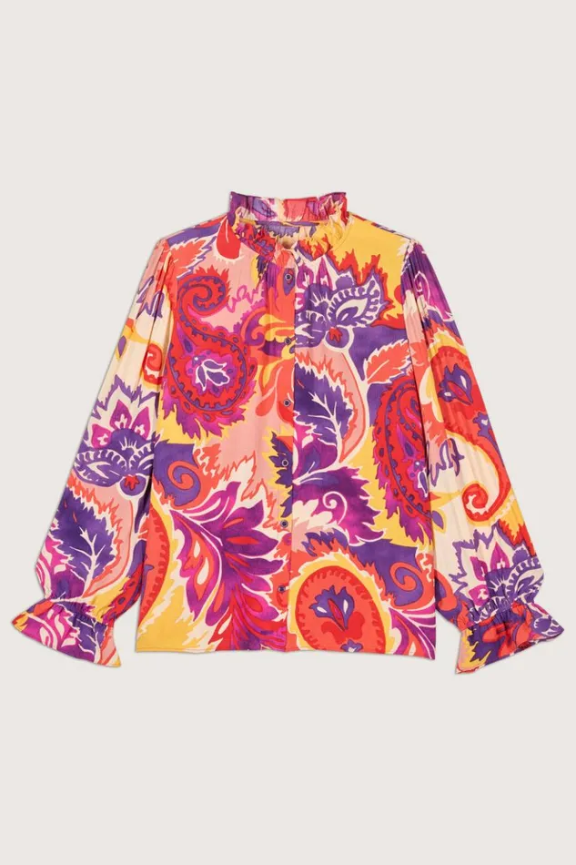 NatsyPrinted Shirt Clothing Baandsh Tops and Shirts