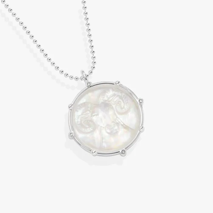 Necklaces Women Alex And Ani Aries Zodiac DoubleSided Charm Necklace Silver