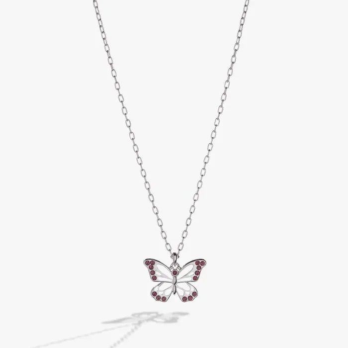 Necklaces Women Alex And Ani Butterfly And Crystal Necklace Silver