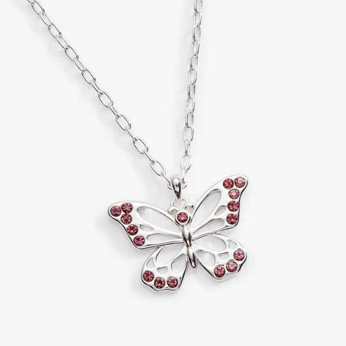 Necklaces Women Alex And Ani Butterfly And Crystal Necklace Silver