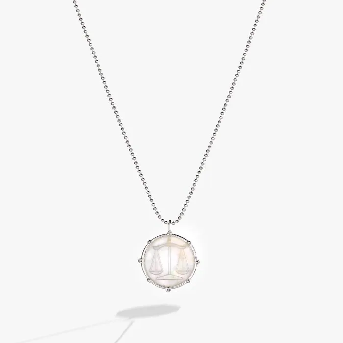 Necklaces Women Alex And Ani Libra Zodiac DoubleSided Charm Necklace Silver
