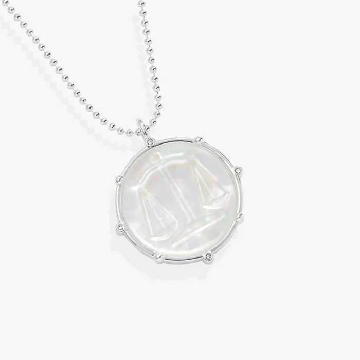 Necklaces Women Alex And Ani Libra Zodiac DoubleSided Charm Necklace Silver