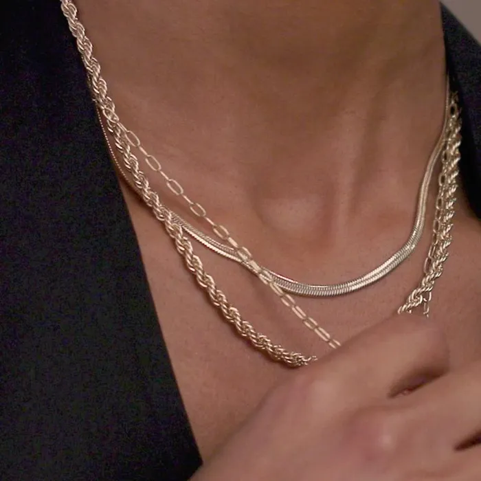 Necklaces Women Alex And Ani Paperclip Chain Necklace Silver