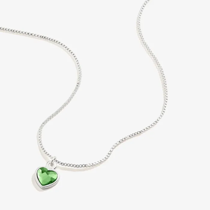 Necklaces Women Alex And Ani Peridot Heart Necklace August Birthstone Silver
