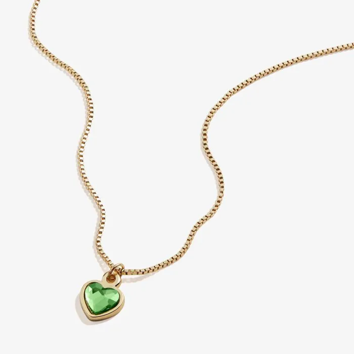 Necklaces Women Alex And Ani Peridot Heart Necklace August Birthstone Silver