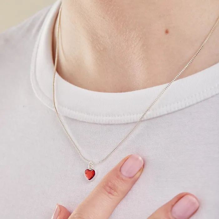 Necklaces Women Alex And Ani Ruby Heart Necklace July Birthstone Silver