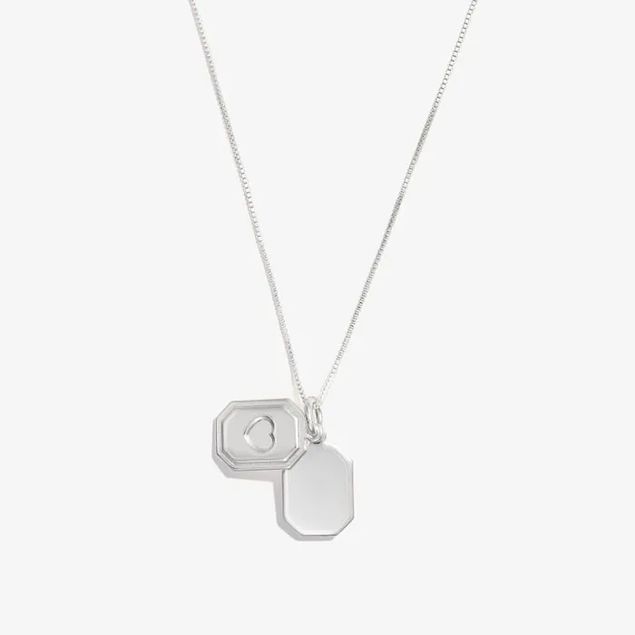 Necklaces Women Alex And Ani Slider Tag Heart Charm Necklace 21039039 Silver