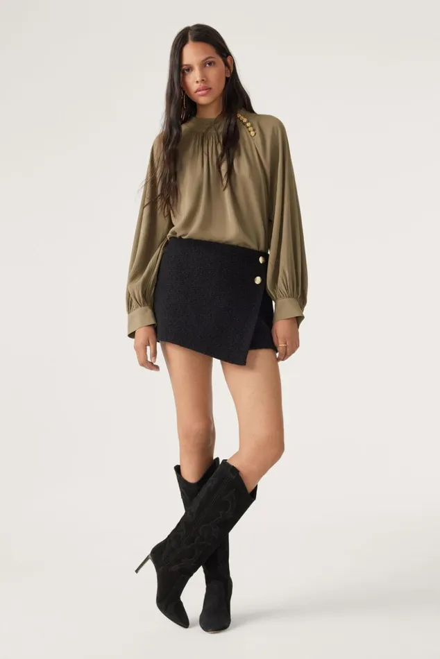 NeilLongSleeve Blouse Clothing Baandsh Tops and Shirts