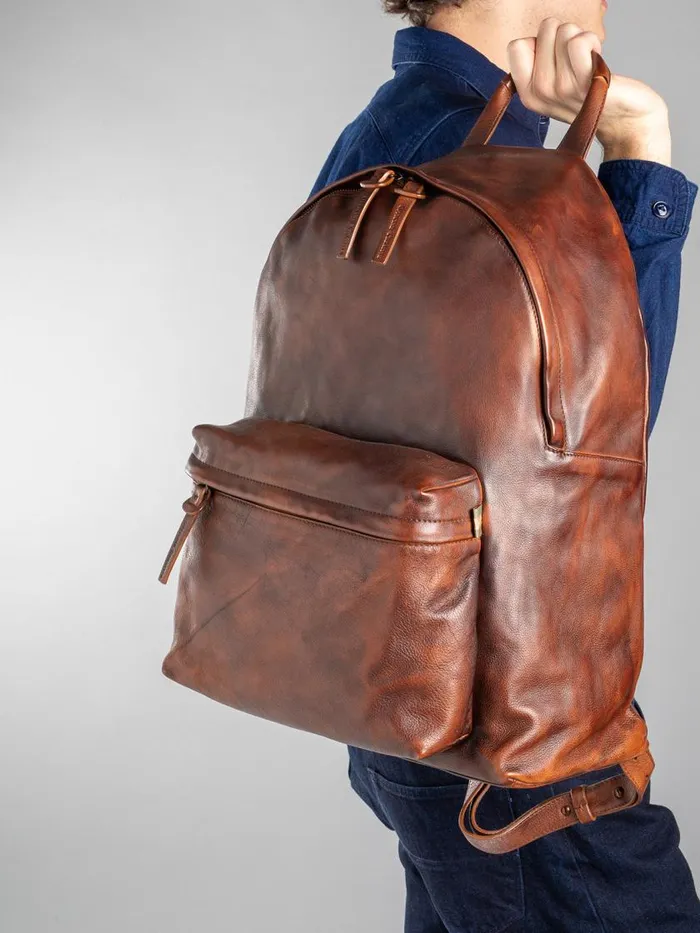 Officine Creative Backpacks OC PACK Moro 25 Brown Leather Backpack 8211 WomenMen Officine Creative Backpacks OC PACK Moro 25 Brown Leather Backpack 8211 WomenMen