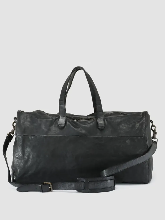 Officine Creative Bags HELMET 043 Nero Black Leather Weekend Bag 8211 Men