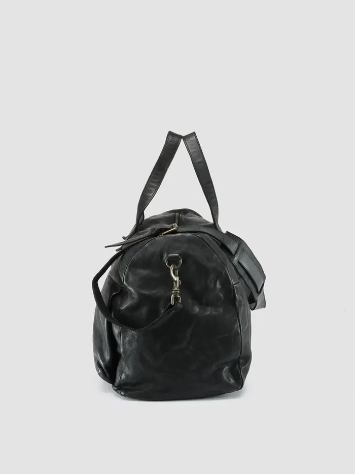 Officine Creative Bags HELMET 043 Nero Black Leather Weekend Bag 8211 Men