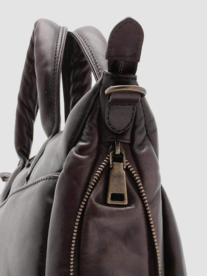 Officine Creative Bags HELMET 33 Ebony Brown Leather Bag 8211 Men