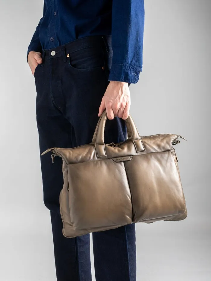 Officine Creative Bags HELMET 33 Ebony Brown Leather Bag 8211 Men