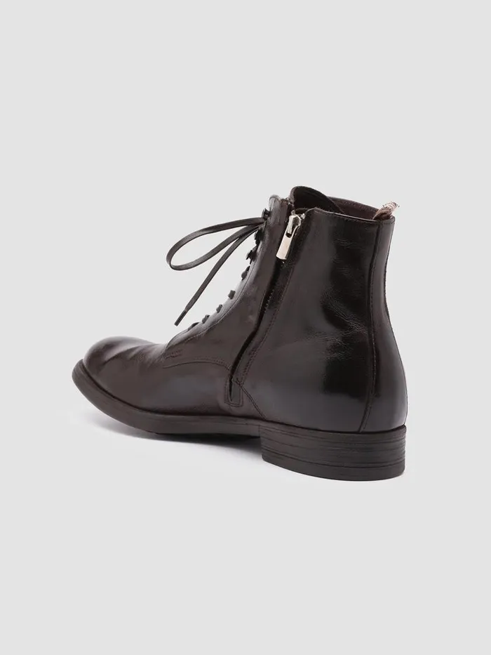 Officine Creative Boots and Ankle Boots CHRONICLE 004 Ebano Brown Leather Ankle Boots 8211 Men Officine Creative Boots and Ankle Boots CHRONICLE 004 Ebano Brown Leather Ankle Boots 8211 Men