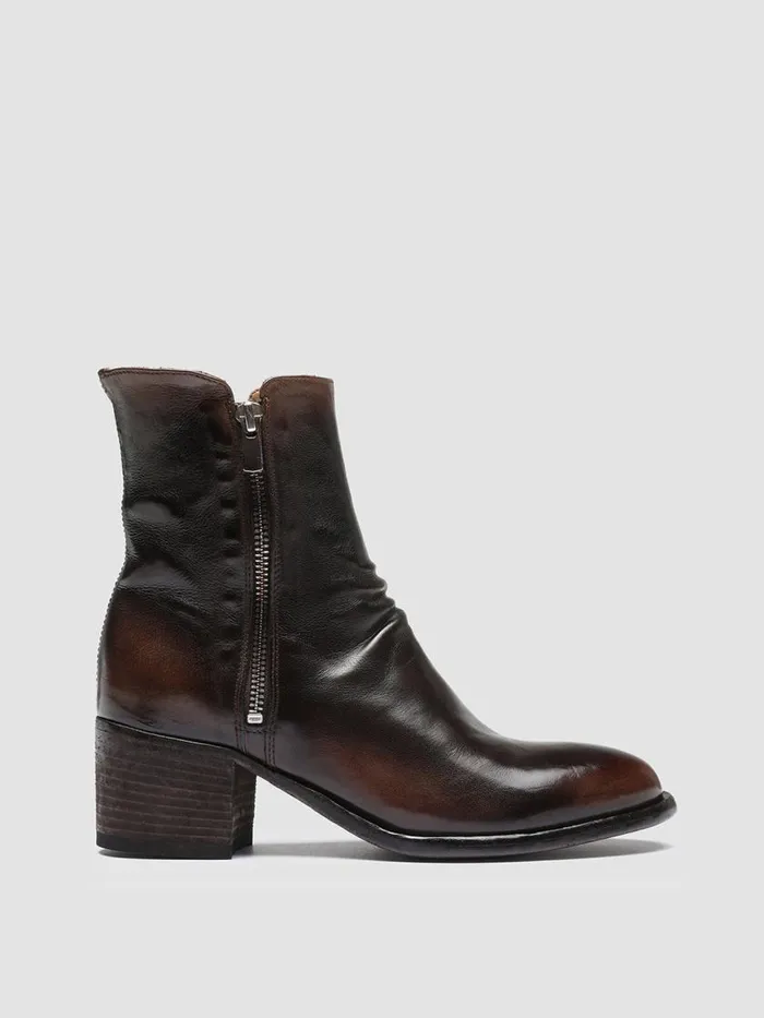 Officine Creative Boots and Booties DENNER 103 CaffeTMoro Brown Leather Ankle Boots 8211 Women Officine Creative Boots and Booties DENNER 103 CaffeTMoro Brown Leather Ankle Boots 8211 Women