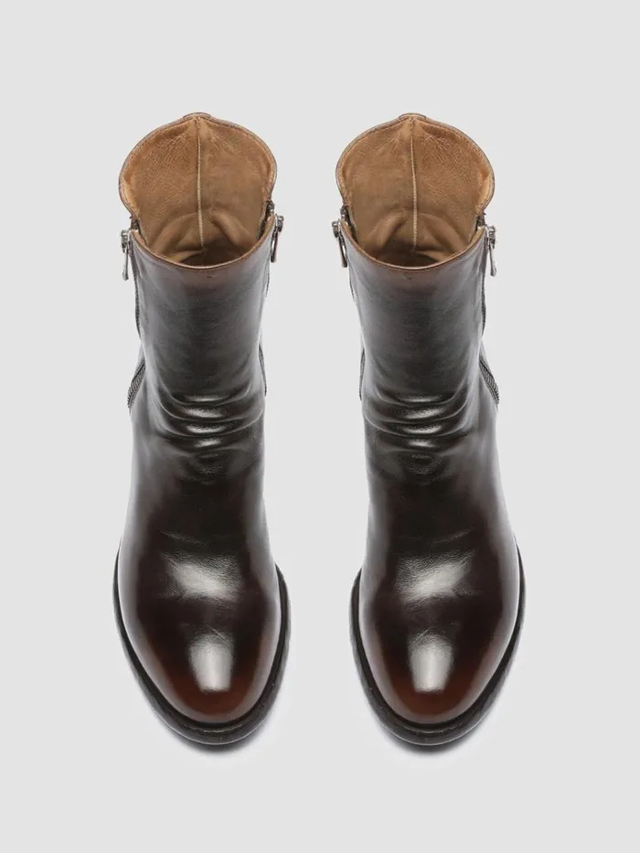 Officine Creative Boots and Booties DENNER 103 CaffeTMoro Brown Leather Ankle Boots 8211 Women Officine Creative Boots and Booties DENNER 103 CaffeTMoro Brown Leather Ankle Boots 8211 Women