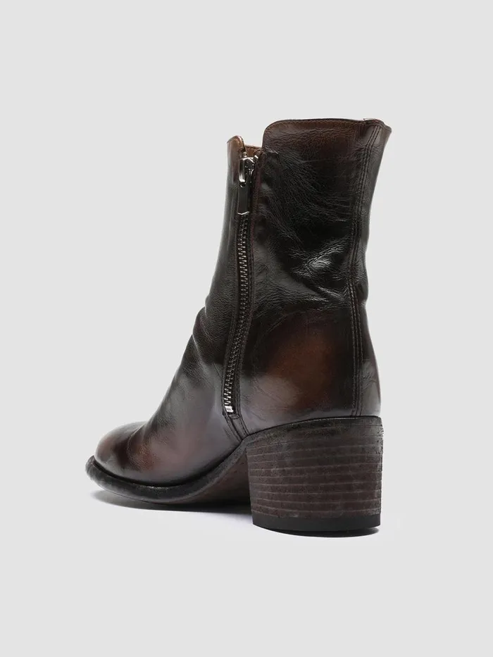Officine Creative Boots and Booties DENNER 103 CaffeTMoro Brown Leather Ankle Boots 8211 Women Officine Creative Boots and Booties DENNER 103 CaffeTMoro Brown Leather Ankle Boots 8211 Women