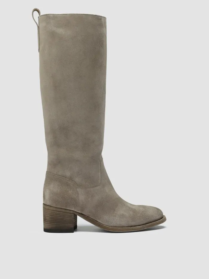 Officine Creative Boots and Booties DENNER 116 Quarzo Grey Suede Zip Boots 8211 Women Officine Creative Boots and Booties DENNER 116 Quarzo Grey Suede Zip Boots 8211 Women