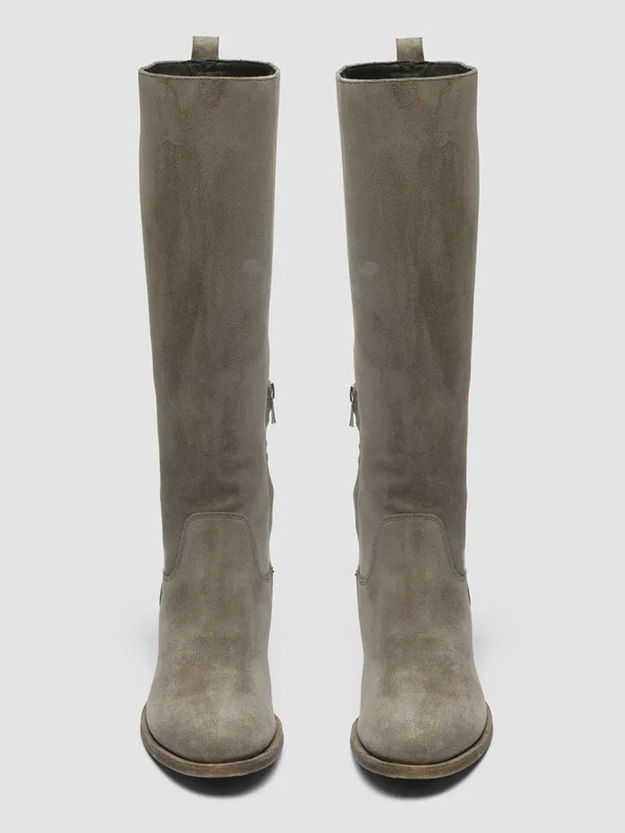 Officine Creative Boots and Booties DENNER 116 Quarzo Grey Suede Zip Boots 8211 Women Officine Creative Boots and Booties DENNER 116 Quarzo Grey Suede Zip Boots 8211 Women
