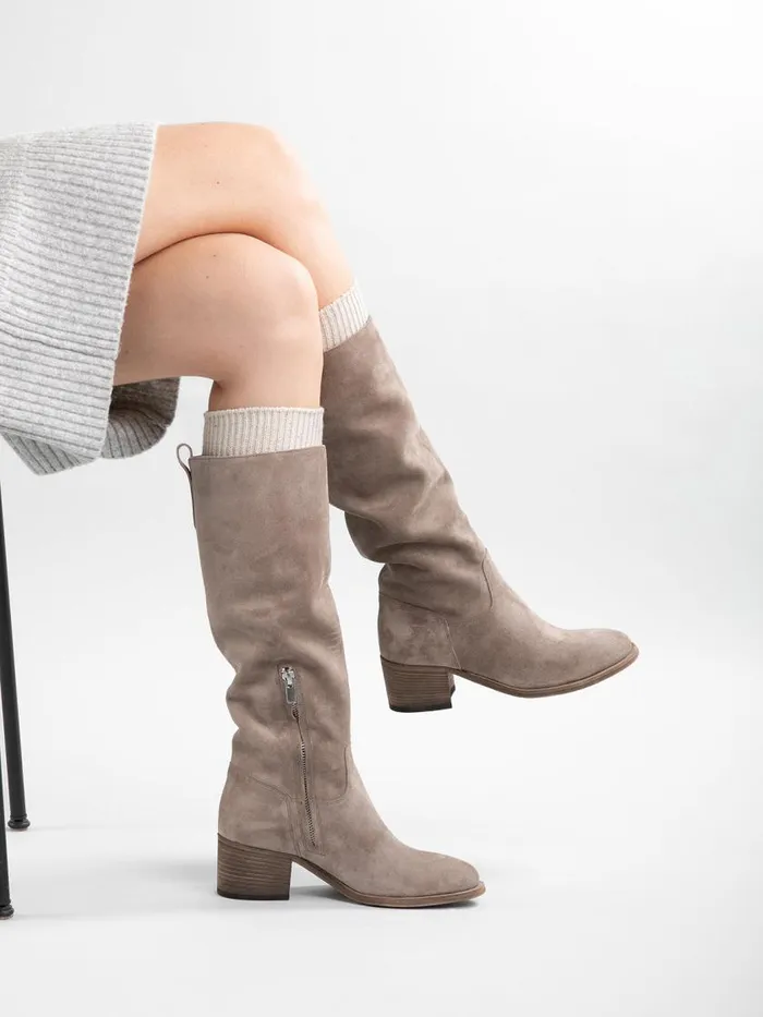 Officine Creative Boots and Booties DENNER 116 Quarzo Grey Suede Zip Boots 8211 Women Officine Creative Boots and Booties DENNER 116 Quarzo Grey Suede Zip Boots 8211 Women