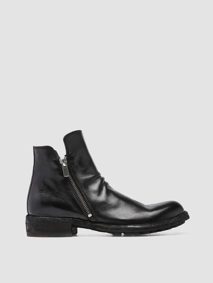 Officine Creative Boots and Booties LEGRAND 200 Nero Black Zipped Leather Booties 8211 Women Officine Creative Boots and Booties LEGRAND 200 Nero Black Zipped Leather Booties 8211 Women