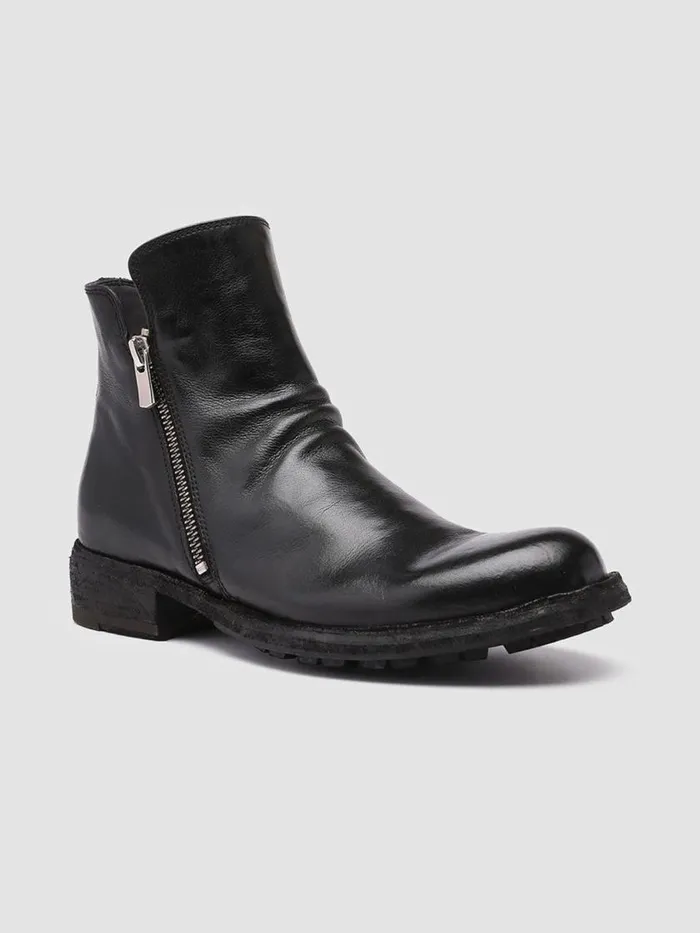 Officine Creative Boots and Booties LEGRAND 200 Nero Black Zipped Leather Booties 8211 Women Officine Creative Boots and Booties LEGRAND 200 Nero Black Zipped Leather Booties 8211 Women