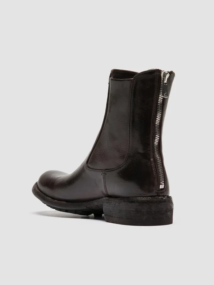 Officine Creative Boots and Booties LEGRAND 229 Ignis Ebano Brown Leather Zip Boots 8211 Women Officine Creative Boots and Booties LEGRAND 229 Ignis Ebano Brown Leather Zip Boots 8211 Women
