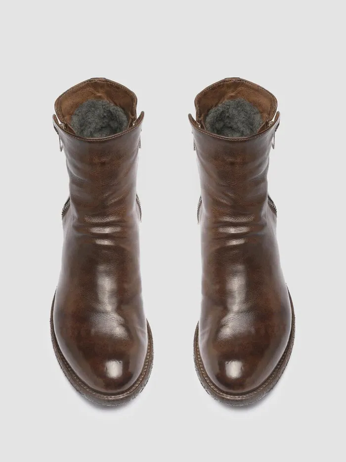 Officine Creative Boots and Booties LEXIKON 097 Cigar Brown Leather And Shearling Ankle Boots 8211 Women Officine Creative Boots and Booties LEXIKON 097 Cigar Brown Leather And Shearling Ankle Boots 8211 Women