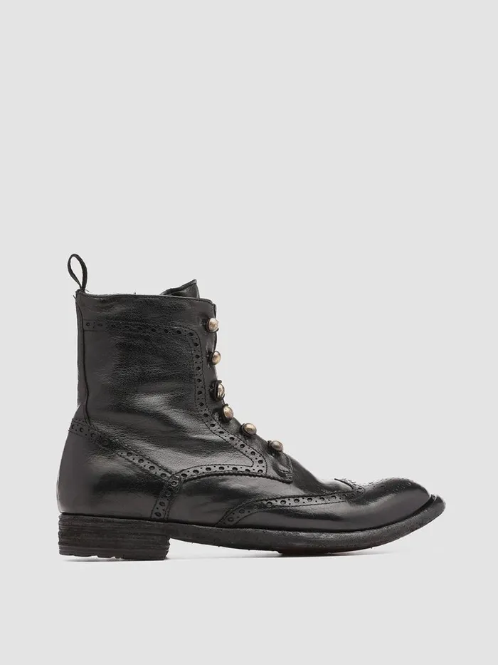 Officine Creative Boots and Booties LEXIKON 131 Nero Black Leather Boots 8211 Women
