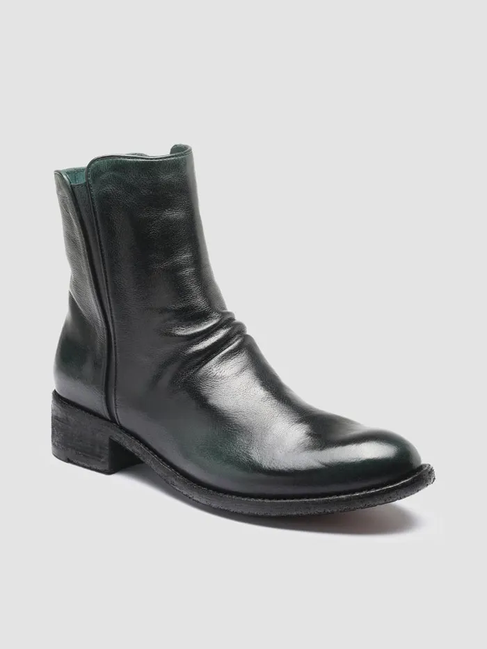 Officine Creative Boots and Booties LISON 034 BouteilleSupernero Green Leather Ankle Boots 8211 Women Officine Creative Boots and Booties LISON 034 BouteilleSupernero Green Leather Ankle Boots 8211 Women