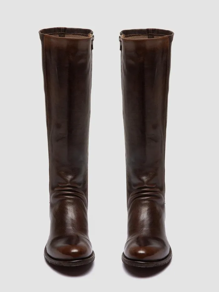 Officine Creative Boots and Booties LISON 035 CaffMoro Brown Leather Zip Boots 8211 Women Officine Creative Boots and Booties LISON 035 CaffMoro Brown Leather Zip Boots 8211 Women