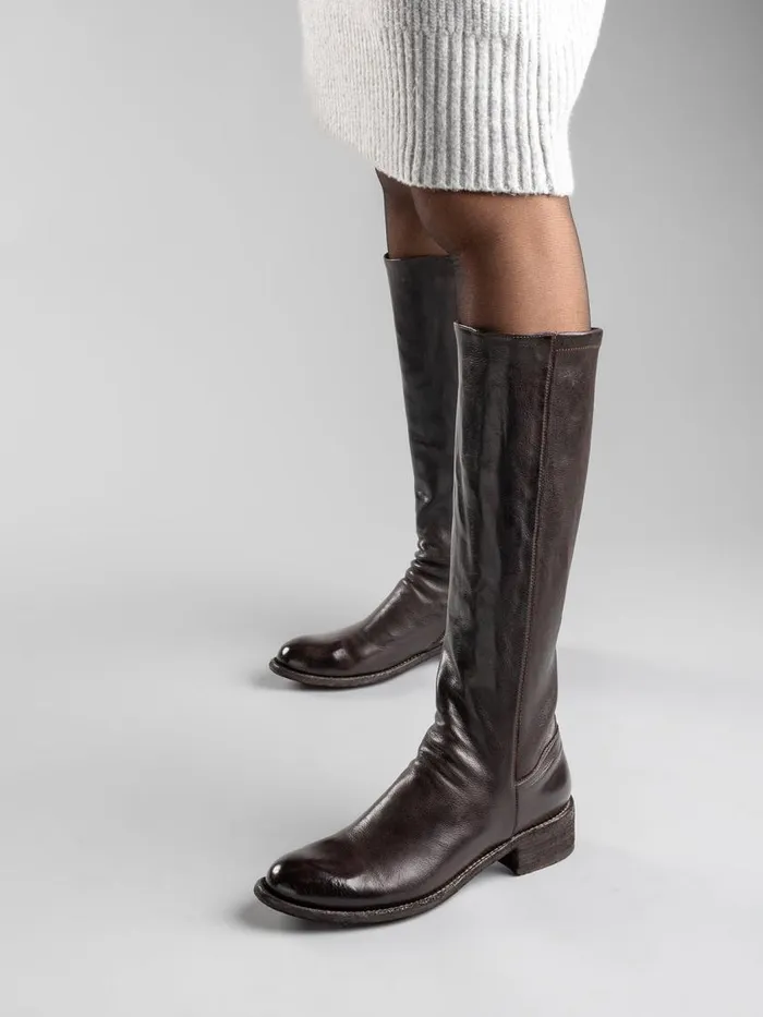 Officine Creative Boots and Booties LISON 035 CaffMoro Brown Leather Zip Boots 8211 Women Officine Creative Boots and Booties LISON 035 CaffMoro Brown Leather Zip Boots 8211 Women